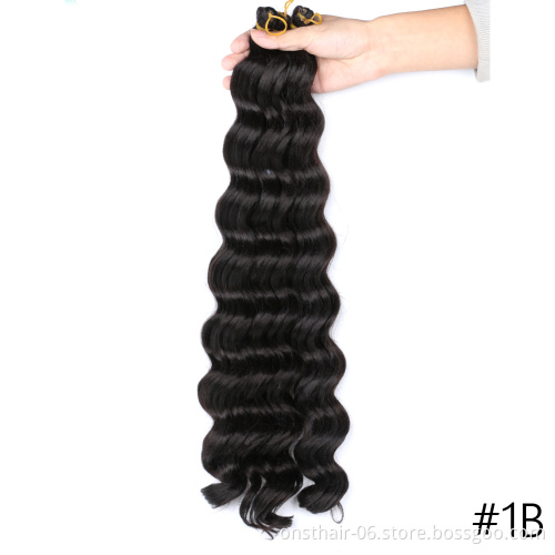 Onst 22 inch reetress Deep Wave Twist Crochet  Natural Synthetic Braid Hair Ombre Braiding Hair Extensions Braids Hair In Bulk